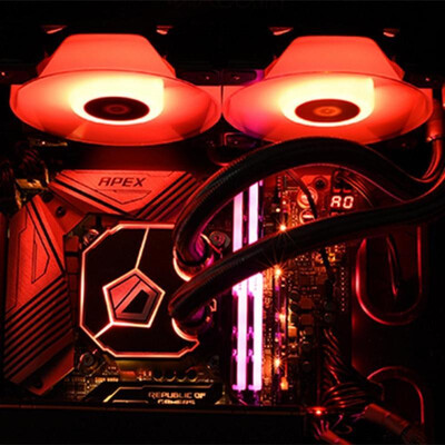 

3pcs DF-12025-RGB TRIO RGB 4Pin Temperature Controlled Cooling Fans Cooler