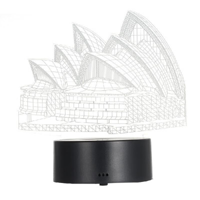 

3D Visual Illusion Lamp Transparent Acrylic Night Light 7 Color Changing LED Lamp 15