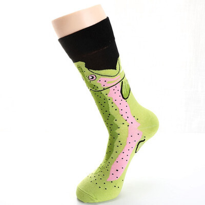 

Harajuku happy socks mens Fish zebra shark color block tube cotton dress casual wedding socks colorful novelty skateboard sock