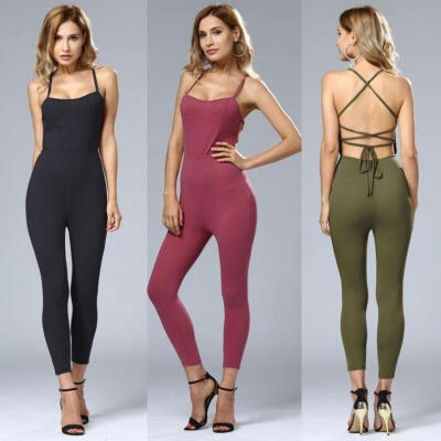 

Sexy Women Sleeveless Bandage Bodycon Clubwear Romper Jumpsuit Playsuit Pants