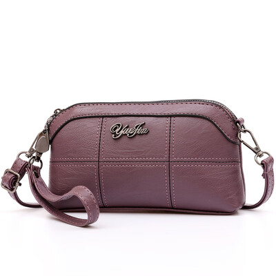 

Female bag 2018 new sheepskin shell female bag embroidered middle-aged mother bag shoulder diagonal shopping bag