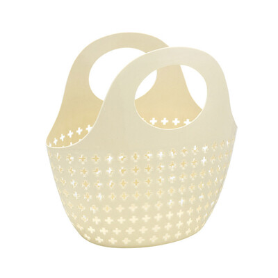 

Toponeto Storage Bathroom Kitchen Hollow Plastic Color Fashionable Portable For Basket