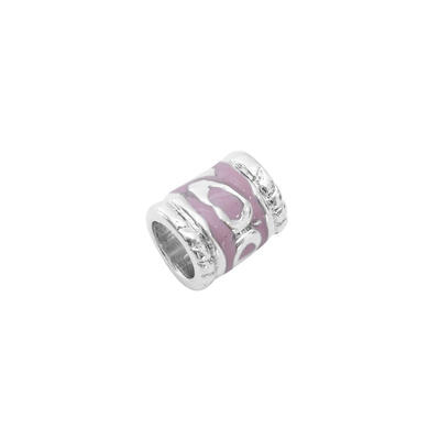 

Alloy European Beads Enamel Tube Silver Color about 7mm wide 85mm long hole 5mm