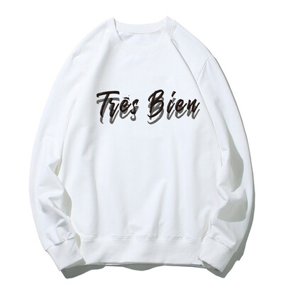 

Toponeto Mens Fashion Long-sleeved Round Neck Solid Color Printing Sweater Tops Blouse