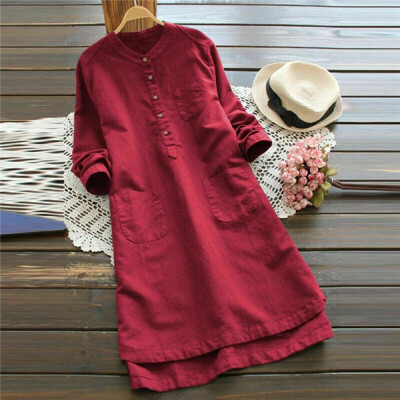 

Womens Ladies Summer Loose Baggy Tops Casual Dress Tunic T Shirts Plus Size