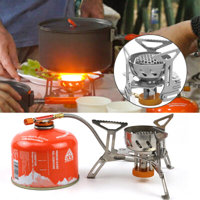 

Lightweight Stainless Steel Camping Stove Gas Burner Spark 2900W Hiking Tool