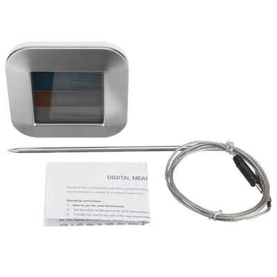 

Digital Food Thermometer Touch Screen Timer Alarm Kitchen Cooking Meat Grill BBQ Colorful Temperature Gauge