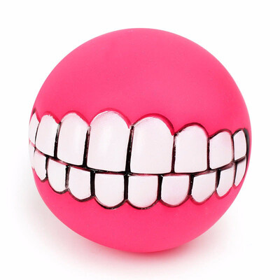 

Pet Dog Ball Teeth Silicon Toy Chew Squeaker Sound