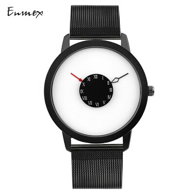 

Subversive second hand creative wristwatch when translating holiday gift Enmex inverted pointer concise watch