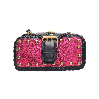 

Tailored Fashion Bling Crossbody Bag For Women Small Rivet Handbag Sequins Shoulder Bag