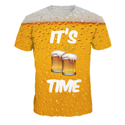 

Beer Bubble 3D Digital Printing Short Sleeve T-shirt