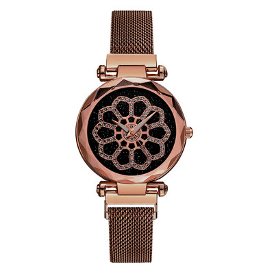 

Fashion Quartz Watches Women Luxury Ladies Stainless Steel Megnetic Wrist Watch Rose Gold Watches Female Clock Relogio Feminino