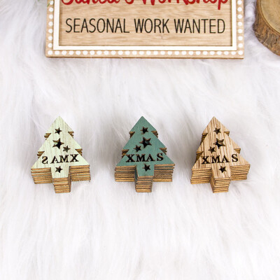

Christmas Wooden Painted Hollow Christmas Tree DIY Decorations