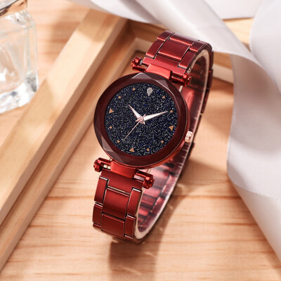 

RM Fashion Luxurious MultiAngle Raise Ladie Steel Belt Star Sky Dial Quartz Watch