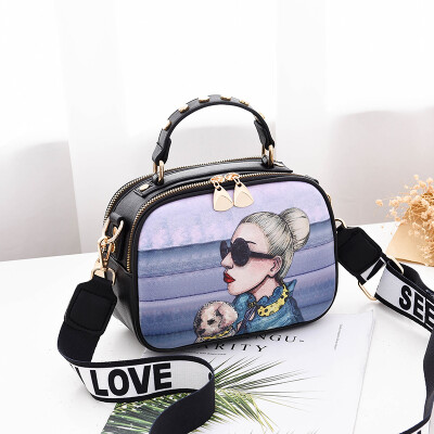 

Shangxin Female 2018 Chaohuan Edition Girls Simple Fashion Hand-held Bill of Lading Room Slant Bag