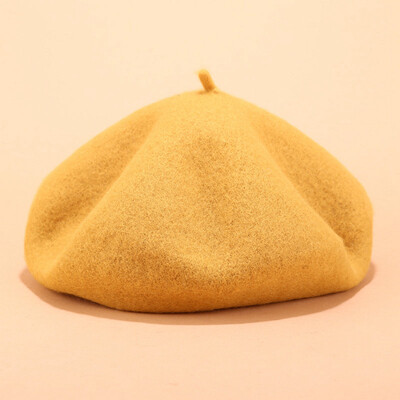 

Tailored Fashion Women Stretch Beret Hat Retro wool Pure Color Head Scarf Wrap Hat Cap