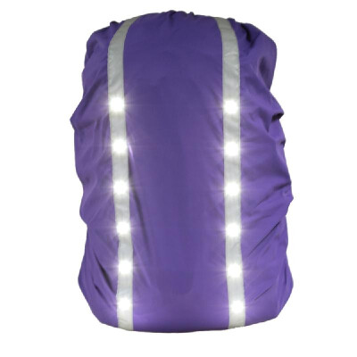 

12LED Safety Security Waterproof Backpack Bag Rain Cover 30-40L