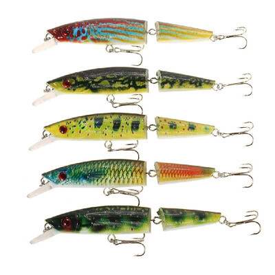 

Lixada Minnow Plastic Artificial Fishing Tools Jointed Fishing Lure Jerk Fish Tackle Fake Bait High Imitation Swim Bait