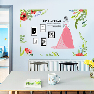 

〖Follure〗Removable Vinyl Decal Art Mural Pink rose Home Living Room Decor Wall Sticker
