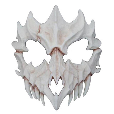 

Resin Bone Mask Japanese Gods Style Cosplay Mask Half Face Covered Prom Performance Art Mask Halloween Costume Accessories