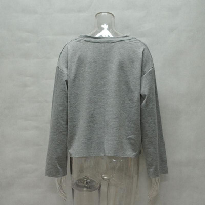 

Women Hoodies Sweatshirt Solid O-Neck Long Sleeve T-Shirt Casual Tracksuit Pullover Top PinkGreyYellow