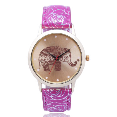 

Belt flower lady elephant watch simple scale quartz