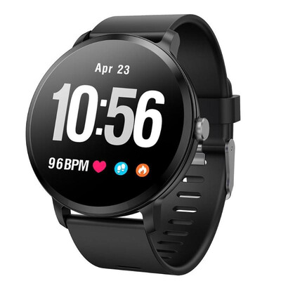 

696 V11 Round Dial Touch Watch Heart Rate Monitor Waterproof Smart Bracelet