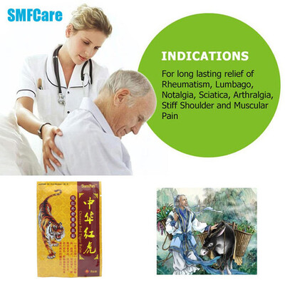 

8Pcs Chinese Red Tiger Balm Muscle Ache Back Joint Pain Relief Plaster Rheumatoid Arthritis Health Care Medical Balm Patch Body Ma