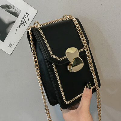 

Texture small bag girl 2019 new fashion girl chain bag simple fashion single shoulder mobile phone bag