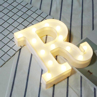 

DIY English Letter R Shape LED Night Light Lamp Symbol Modeling Lamp For Birthday Wedding Marriage Proposal Decor