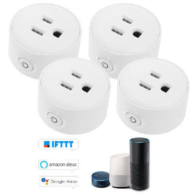 

Mini Wifi Smart Socket with Bulgy OnOff Button Smart Alexa Outlet Support APP Remote Control Timing Function Voice Control for Am