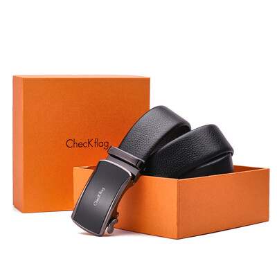 

ChecKFlag leather suede leather mens belt mens gift box leather business automatic buckle belt mens fashion casual pants with wild mens thick belt