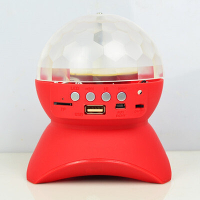 

Colorful stage lights mobile phone wireless bluetooth speaker subwoofer TF card USB player holiday light portable FM radio MP3