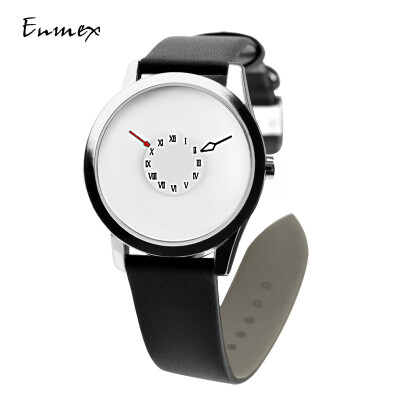 

Subversive second hand creative wristwatch when translating holiday gift Enmex inverted pointer concise watch