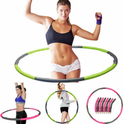 

Collapsible 1KG Weighted Hula Hoop Fitness Padded Abs Exercise Gym Workout Hoola