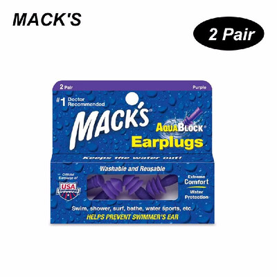 

MACKS 2 Pairs Anti-noise Silicone Earplugs Professional Waterproof Swimming Earplugs Hearing Protection Anti Snore Ear Plugs