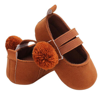 

Toddler Baby Girl Soft Plush Princess Shoes cute pom shoes Infant Prewalker New Born Baby Shoes for 0-18M girls