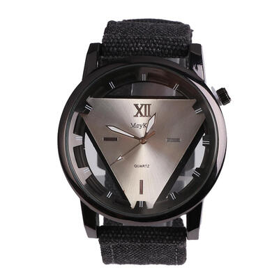 

Fashion Hollow Triangle Dial Watch Men Women Sports Canvas Quartz Watches