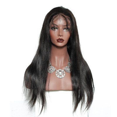 

Dolago virgin Straight 360 Lace Frontal Wig 180 Density Lace Front Human Hair Wigs For Women Brazilian Lace Wig Natural Black