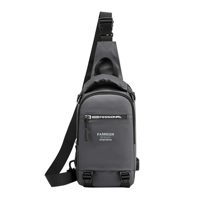 

Tailored Mens Large Capacity Usb Charging Chest Bag Multi-Function Shoulder Bag