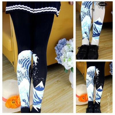 

Cute Women Student Girl Velvet Socks Painting Novelty Stockings Pantyhose New