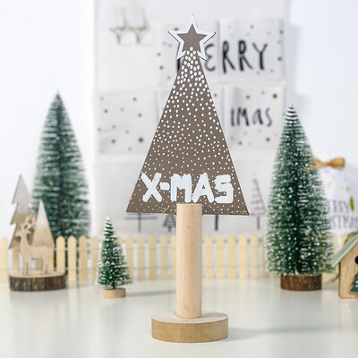 

Toponeto Wooden Mini Christmas Tree Desktop Ornaments Merry Christmas Party Decor