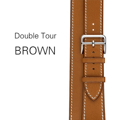

Kebitt genuine leather men women double tour band For apple watch series 5 4 3 2 1 iwatch strap 38 40MM 42 44mm
