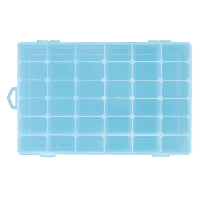 

Adjustable 36 Compartment Plastic Storage Box Jewelry Earring Case