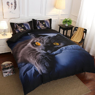 

Europe&America Comfy 3D New Design Bedding Set Home Soft Cat Printing Duvet Cover Set