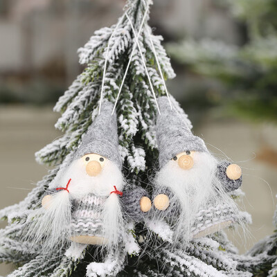 

Siaonvr Christmas Plush Santa Old Man Doll Ornaments Creative Gift Xmas Tree Decoration