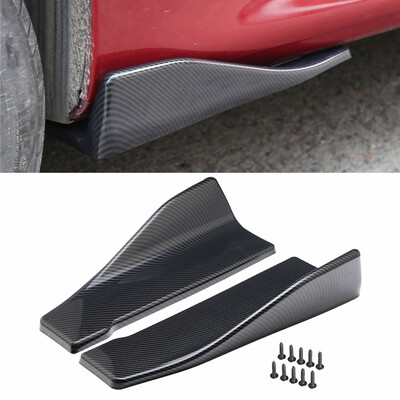 

35cm Car Universal Carbon Fiber Side SkirtsRear Bumper Lip Strip Wrap Angle