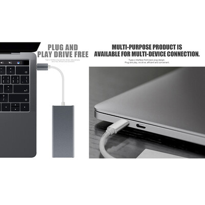 

7-in-1 Multifunctional USB Type C Hub with Power Delivery 4K High Definition Output Port DataTF Card Reader PD Charging Port 3 US