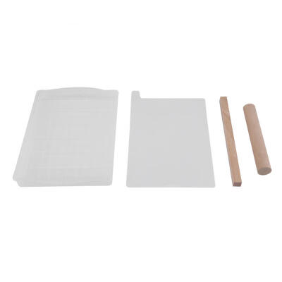 

Greensen Silicone Nougat Mold Nonstick Mat DIY Chocolate Candy Tools Wooden Rolling Pin Set