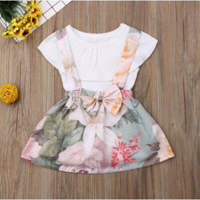 

Toddler Kids Baby Girl Infant Clothes Romper Tops Short Skirt Dress Outfits Set